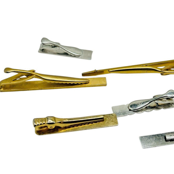 Lot of 6 Vintage Tie Clips Foster, Anson, Hickok Men's Jewelry - Picture 5 of 6
